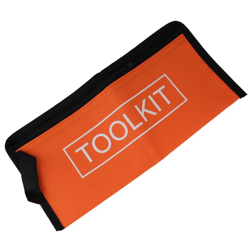 Bolsa de herramientas duradera de alta calidad, almacenamiento de herramientas pequeñas, impermeable, 28x13cm, funda de lona naranja, novedad