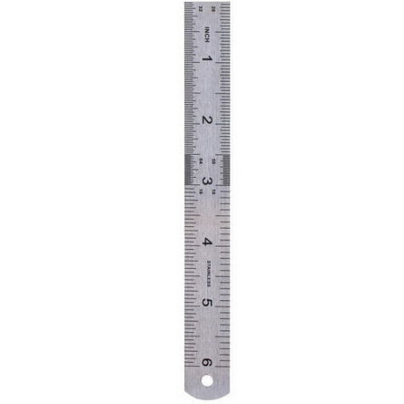 Regla recta de doble cara, herramienta de medición de acero inoxidable, 15cm, 6 pulgadas, accesorios escolares de oficina, regalos para niños