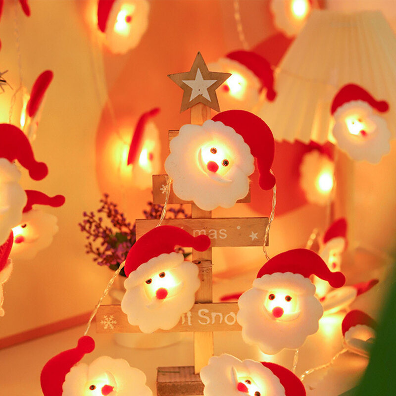 Christmas Snowman Santa String Lights, Elk Shaped, Fit for Family, Amigo, Presente vizinho