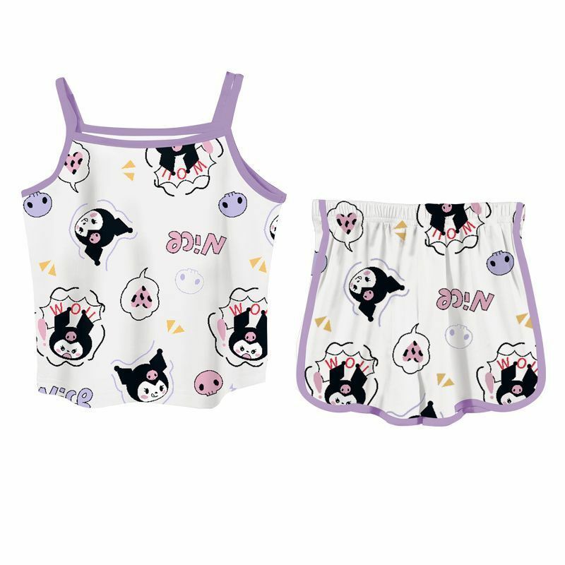 Baby Pajamas Sets Child Pajamas Toddler Summer Sleeveless Baby Nightwear Pyjamas Kids Cartoon Homewear Clothes