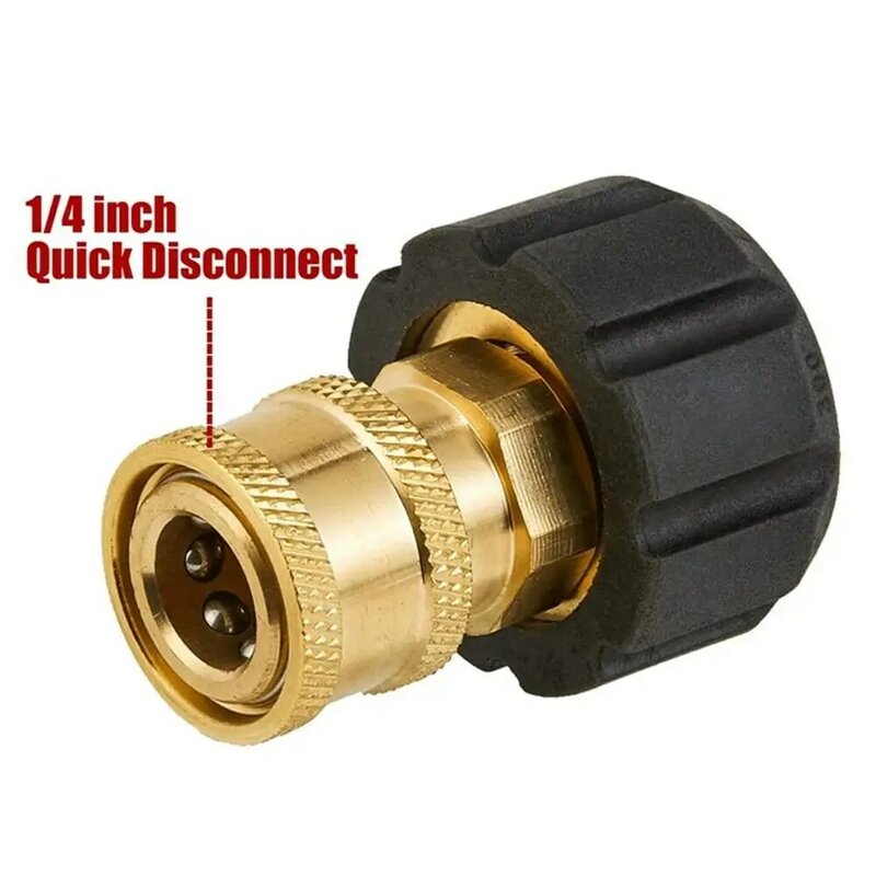 Pressure Washer Adapter Kit Quick Connect M22 To 1/4 Quick Connect In Kit 5000 PSI Pressure Resistant Pressure Washer Accessorie