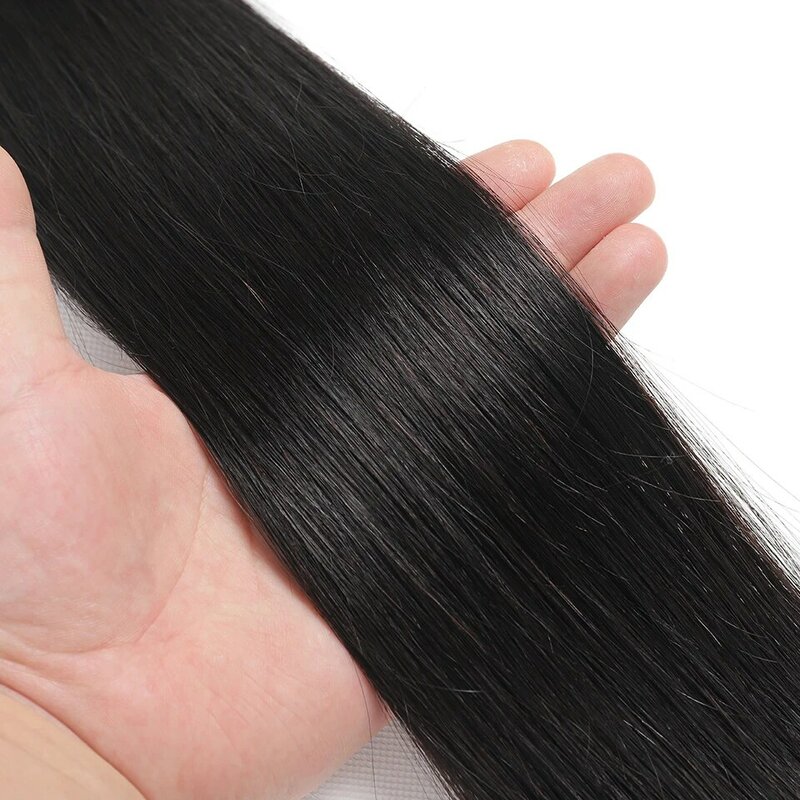 Brasilianische Gerade Haarwebart Bundles 12A Gerade Menschenhaar Extensions 100% Remy Haar 1/3/4 Weave Bundles Natürliche Farbe BAHW