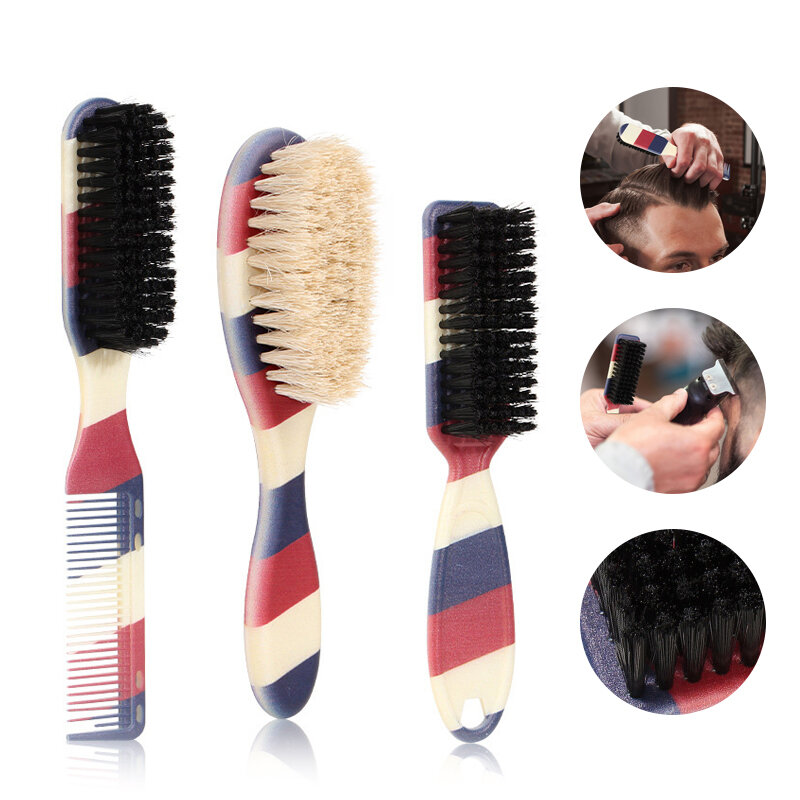 New Type Double-sided Professional Barber Neck Brush Comb Shaving Beard Salon Carving Duster Cleaning Brush Hair Cutting Comb