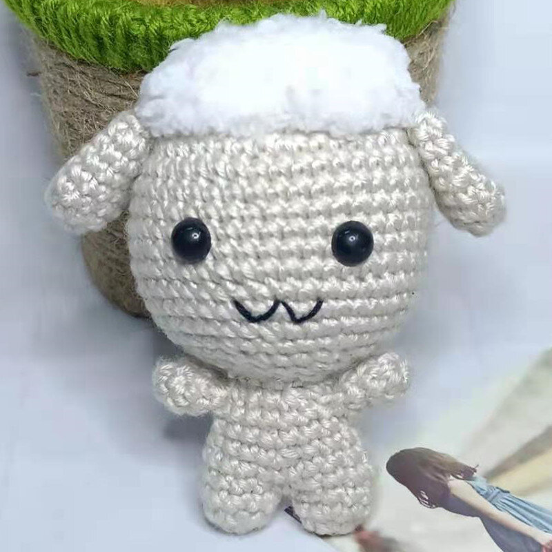 DIY Handmade Crochet Doll Pendant, Knitted Animal Doll Keychain or Bag Small Decoration