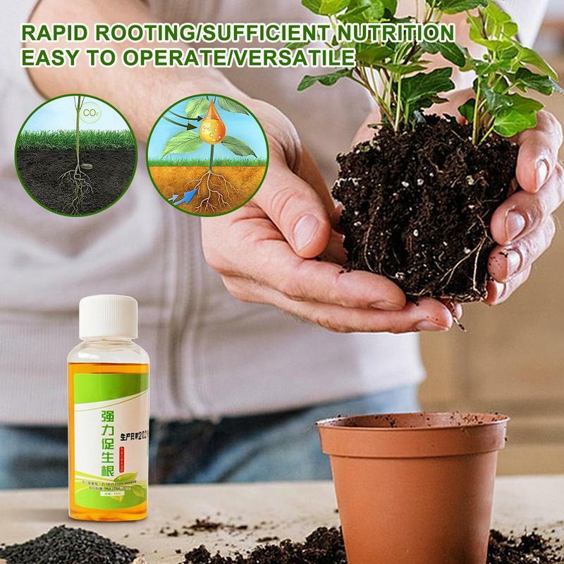 Bibit akar tanaman organik 50ml, Booster pemula akar tanaman cair berkinerja tinggi untuk peralatan taman tanaman rumah