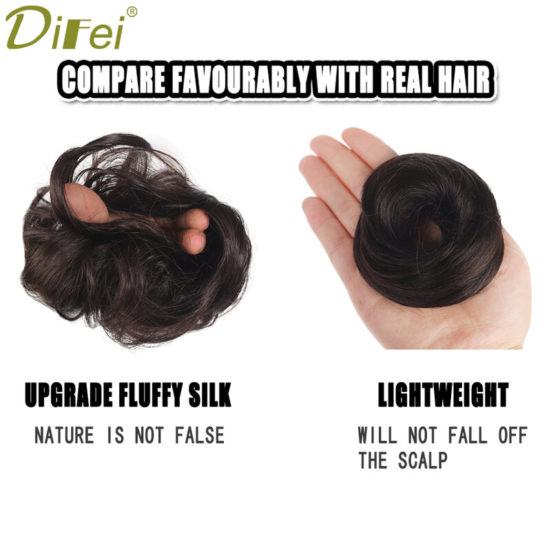 DIFEI peruka syntetyczna proste włosy koło kucyk kobieca głowa kulowa leniwy kontrкт zwiększający objętość włosów niezbędny artefakt