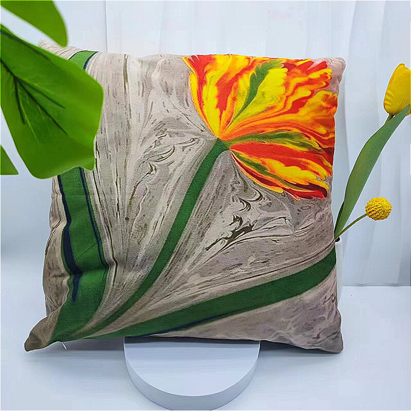 Customized Embru Style Chinese Style Water Dyed Pillows Pillow Cover