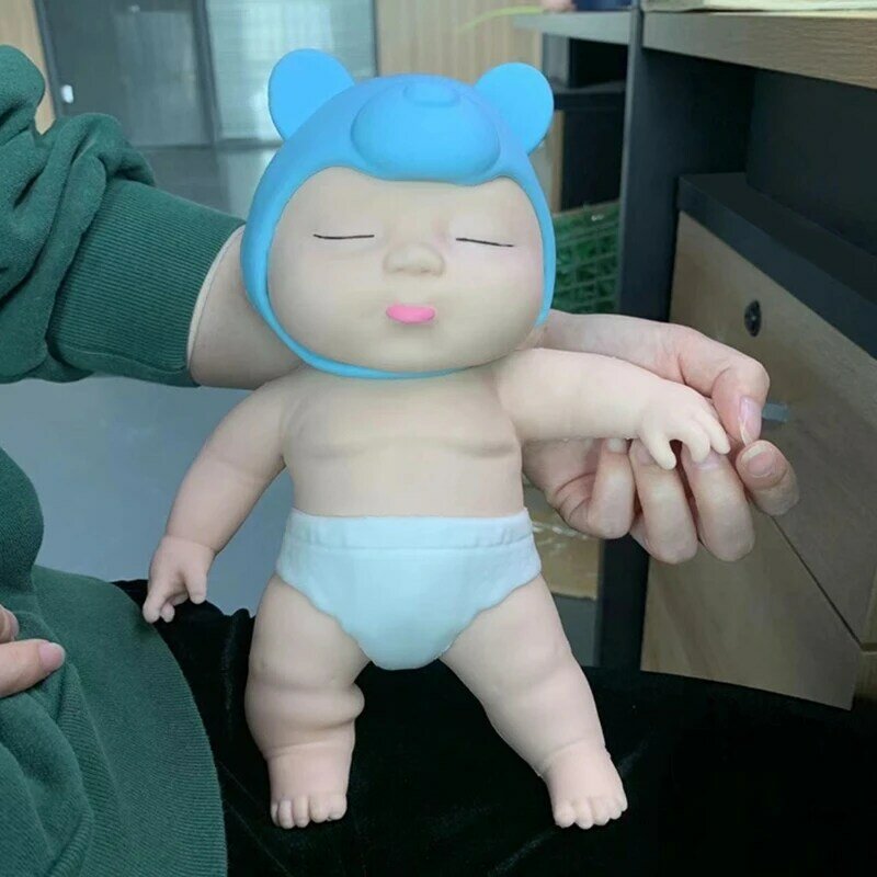 Мягкая кукла, антистрессовая игрушка из ТПР, сжимаемая детская кукла, растягивающаяся игрушка, игрушка для ручного сжатия, для