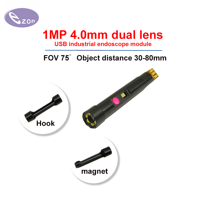 Modul endoskopi USB lensa ganda 1MP 4MM kamera ganda EZ 4.0MM