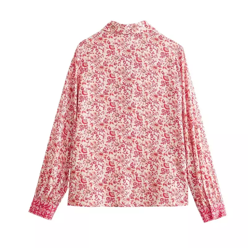 Chemise à fleurs et jupe longue imprimée de fleurs pour femmes, costume féminin, mode, ensemble 2 pièces, 2024