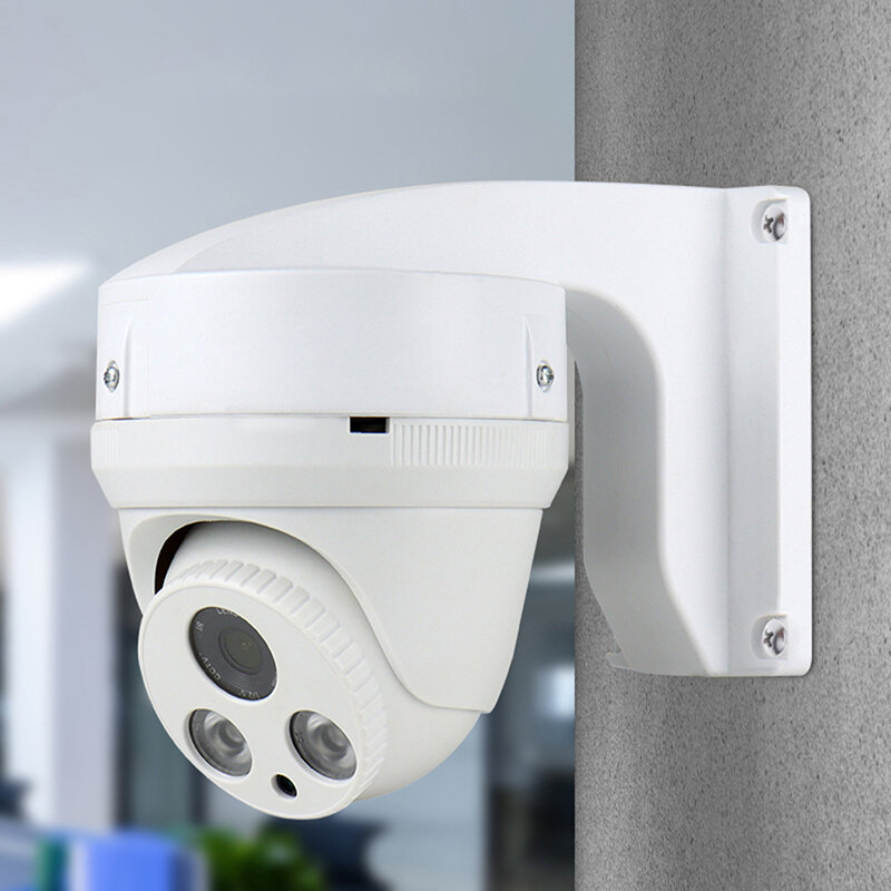Braket kamera pengawas kantor rumah, aksesori CCTV plastik tipe L tahan lama, pasang dinding keamanan dalam dan luar ruangan