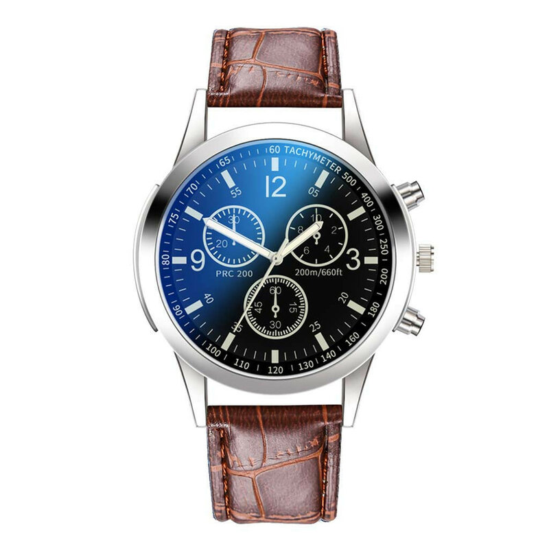 Reloj de cuarzo con diseño de cuero para Hombre, cronógrafo sencillo, informal, de alta calidad, 2024