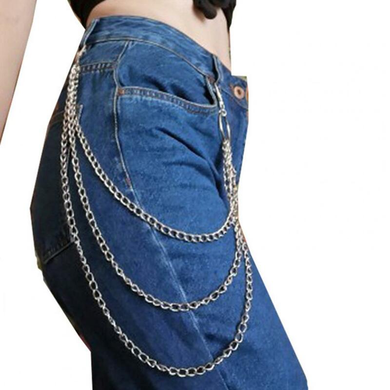 Trousers Chain Multi-layers  Pant Key Ring Hip Hop Lightweight Pant Key Ring  Belt Chain Hip Hop Chain