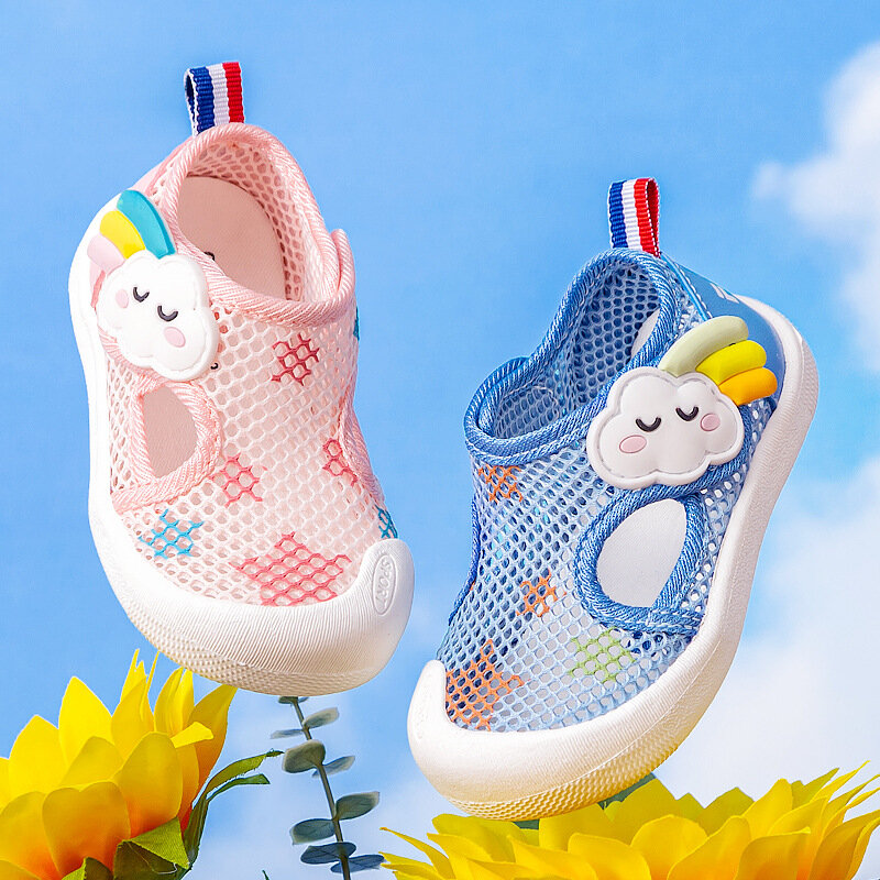 Mario sapatos para bebé menina e menino, sandálias macias, desgaste do pé