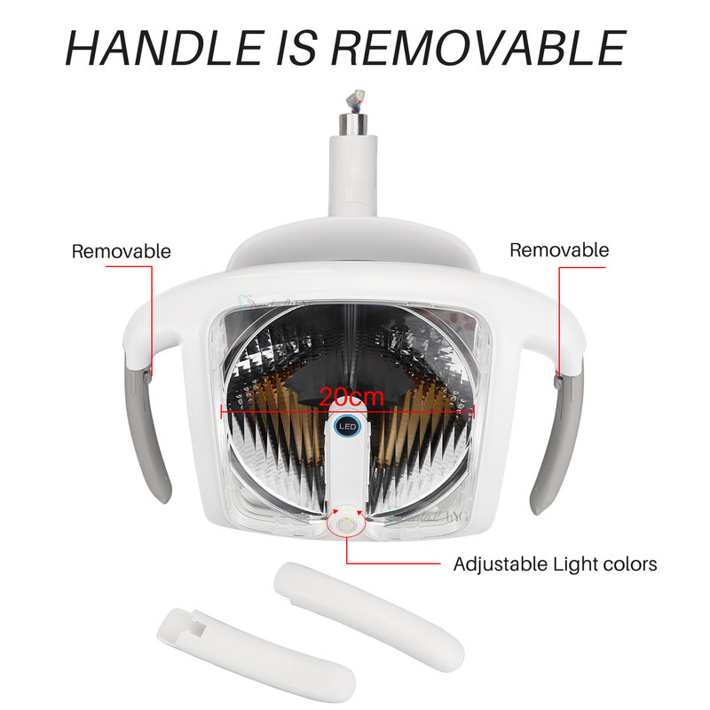 Lâmpada de operação de luz de indução led dental com interruptor de sensor para equipamentos odontológicos ferramentas de clareamento de dentes luz de cor amarela/branca