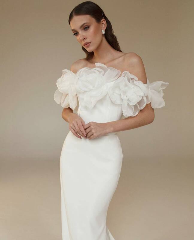 Элегантное свадебное платье с открытыми плечами ручной работы с цветочным рисунком, свадебные платья, индивидуальный пошив, для взрослых, 2023
