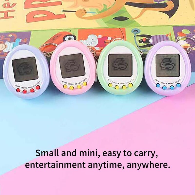 Nostálgico Mini Eletrônico Pet Machine, Virtual Digital Robot, Funny Game Machine, Chaveiro Ornamentos, Brinquedos para crianças Presentes, 90S