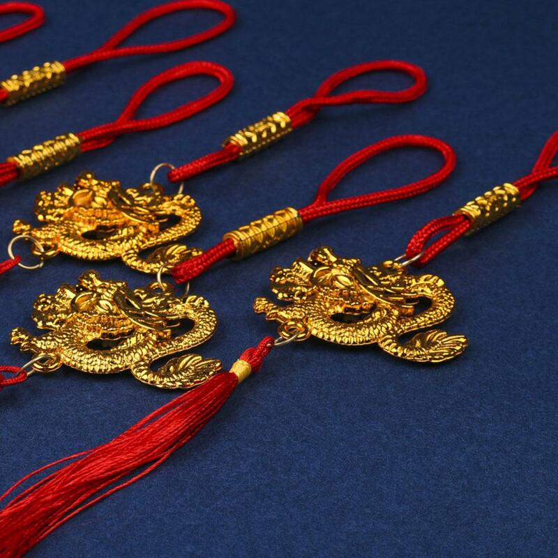 Chinese New Year Tassel Dragon Pendant Decorations Traditional Festival Pendant 2024 New Gifts New Spring Hanging Year Orna W2Z1