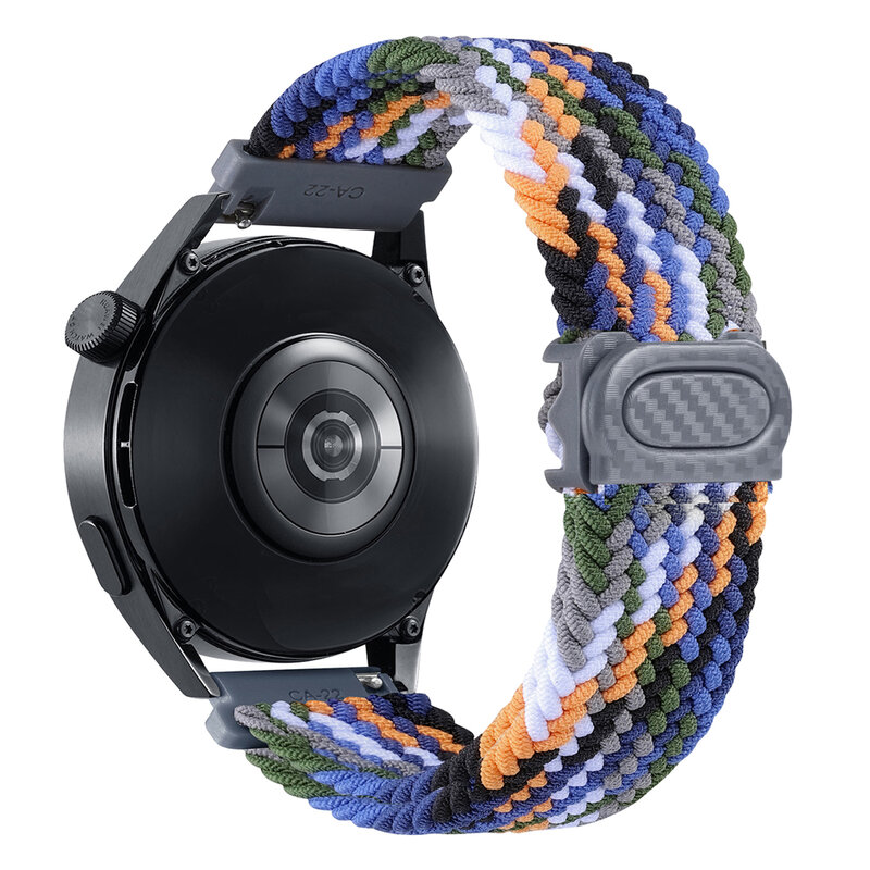 Correia de Nylon Trançada Solo Loop, Samsung Galaxy Watch 6, 5, 4 Classic, Pro, 40mm, 44mm, Huawei GT 2e, 3, 4 Band, 20mm, 22mm