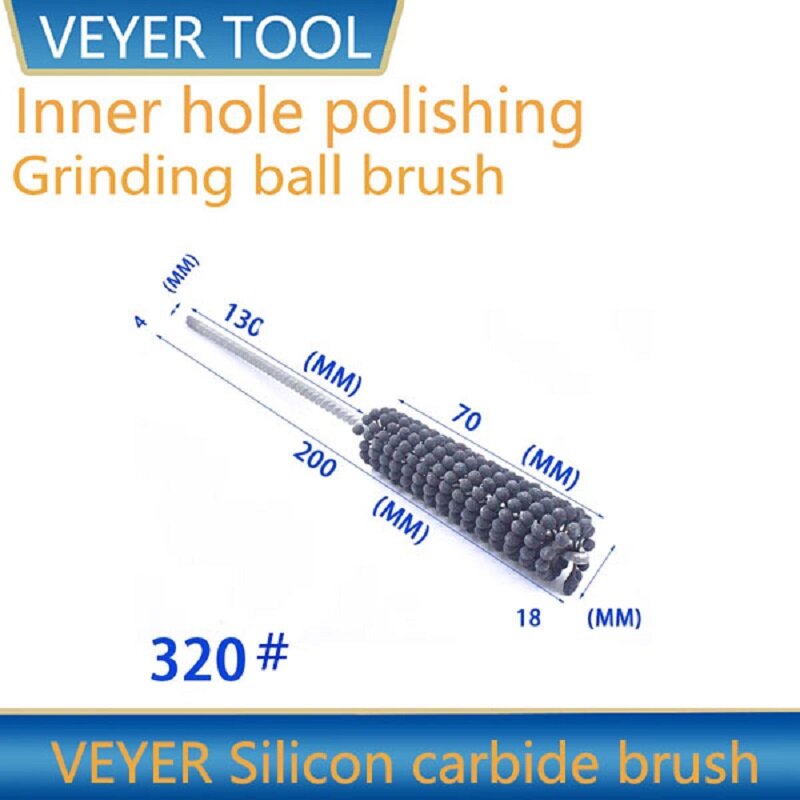 VERER Flex Honing Balls Brush 320 grana sbavatura per cilindro abrasivo strumento di levigatura CNC lucidatura 80mm