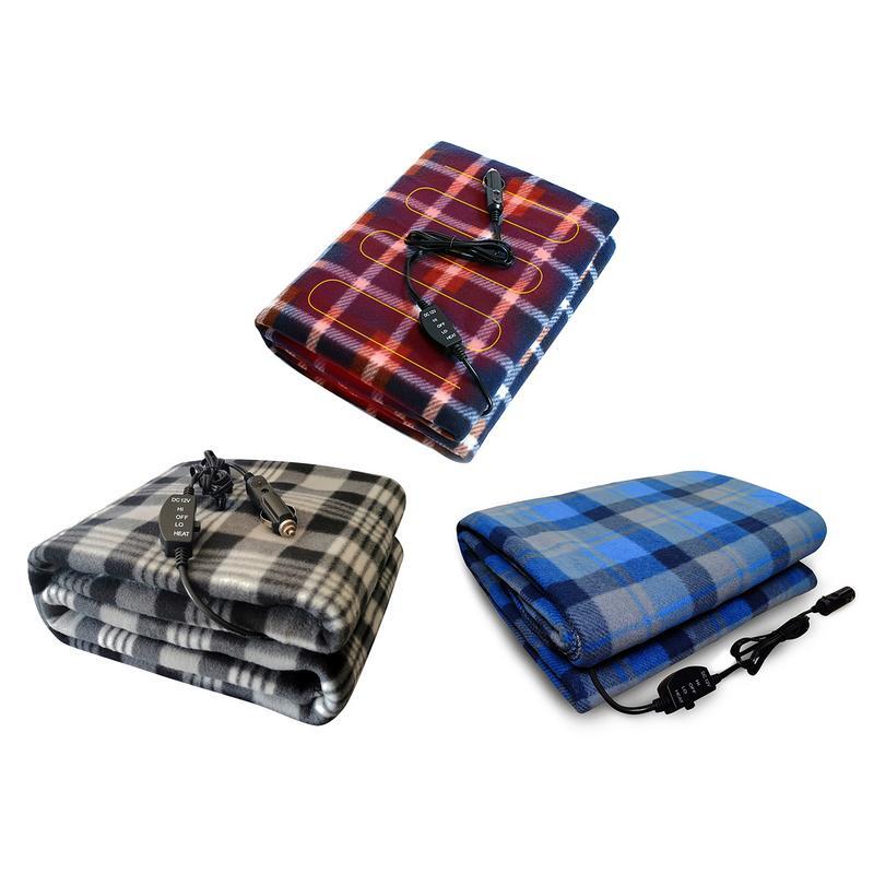 Universal Travel Electric Heated Blanket Portable 12V Car Outdoor Blanket For RV Truck Camping Electric Blanket Car Accessories