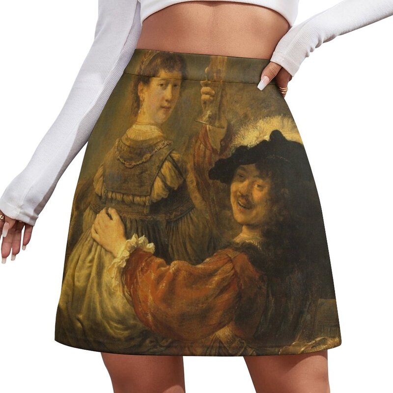 Rembrandt-minifalda de Rembrandt y Saskia para mujer, ropa de mujer, minivestido extremo