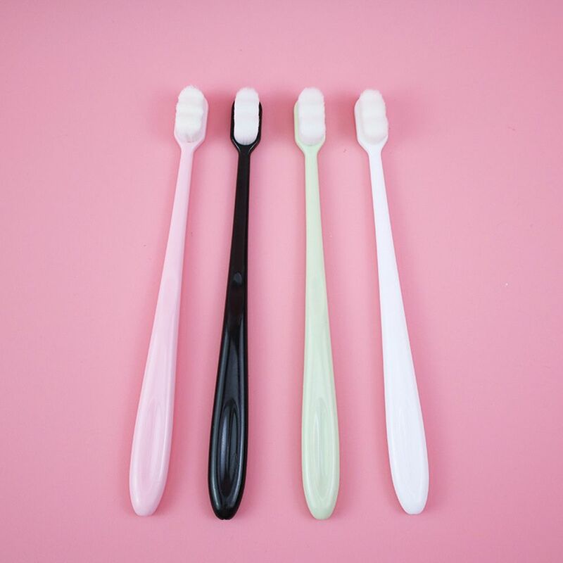 Cepillo de dientes de mano con forma de onda para baño, Limpieza de dientes ultrafina, artículos de tocador Oral, cerdas Nano, herramientas de cuidado bucal