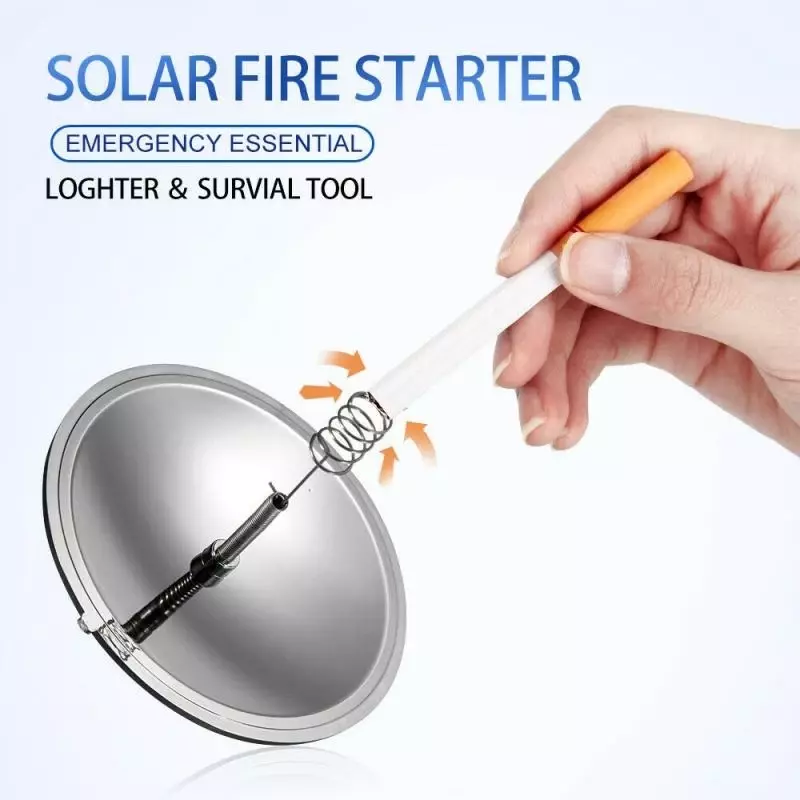 Outdoor Camping Solar Lighter Fire, Emergency Travel Kits, Portable Outdoor Tools for Hiking and Camping