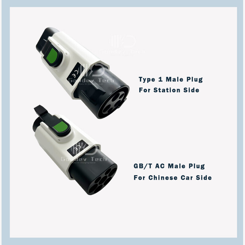 Adattatore per caricabatterie EV di vendita caldo 32A tipo 1 J1772 a GBT GB/T connettore di ricarica per caricabatterie per veicoli per auto elettriche