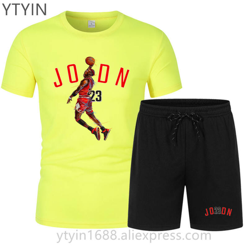 Men's sets Summer Suit 2-PCS Outfit 2024 New Activewear T Shirts Shorts Fashion brand Jogging Fitness Gym Clothes men Short Set