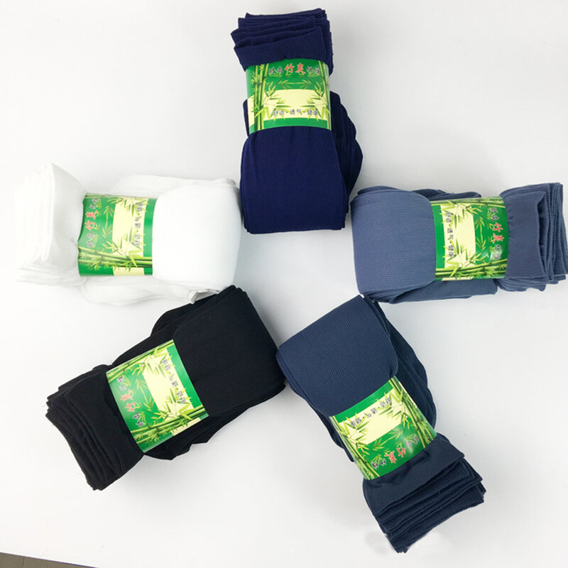 Men Solid Ice Silk Socks Summer Ultra-thin Business Stockings Breathable Antibacterial Stockings Casual Bamboo Fiber Socks