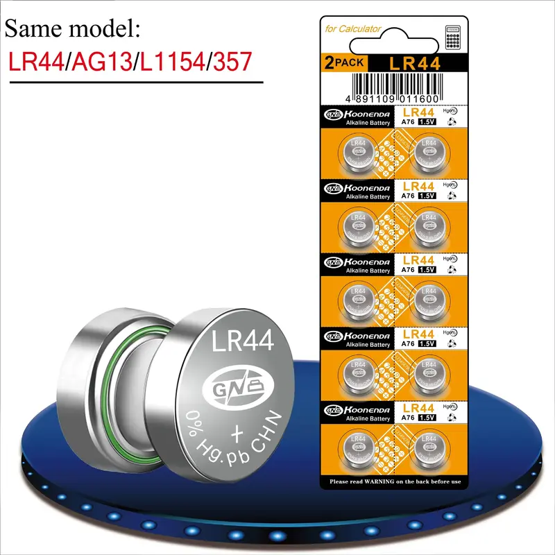 Ag13 Knopf batterie 1,55 V alkalischer Knopf elektronisch lr44 Knopf elektronisch lr1154 geeignet für LED-Leuchten, Spielzeug