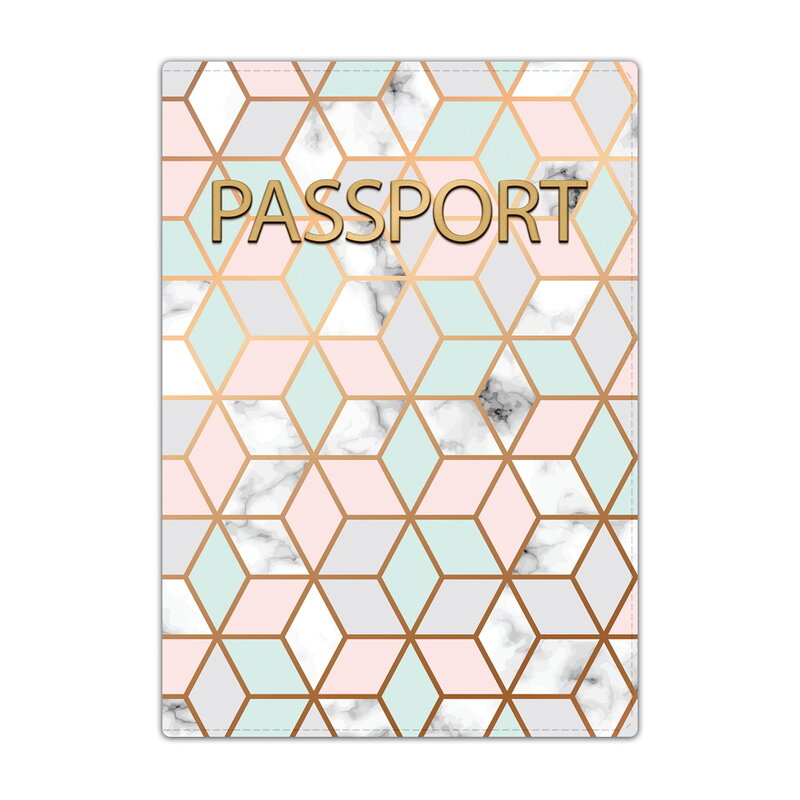 Passport Sleeve Travel Credit ID Holder Secure Cover Portable Multi-function Storage Cover Shape Series Pu Leather Passport Case