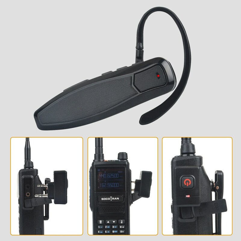 اسلكية تخاطب اللاسلكية بلوتوث PTT سماعة سماعة حر اليدين K التوصيل ل كينوود ميكروفون سماعة محول Baofeng UV-5R