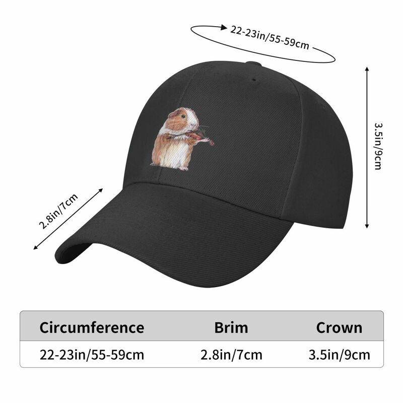 Gorra de béisbol de jugador de Violín de conejillo de indias, sombrero de gran tamaño, ropa de Golf, hombres y mujeres