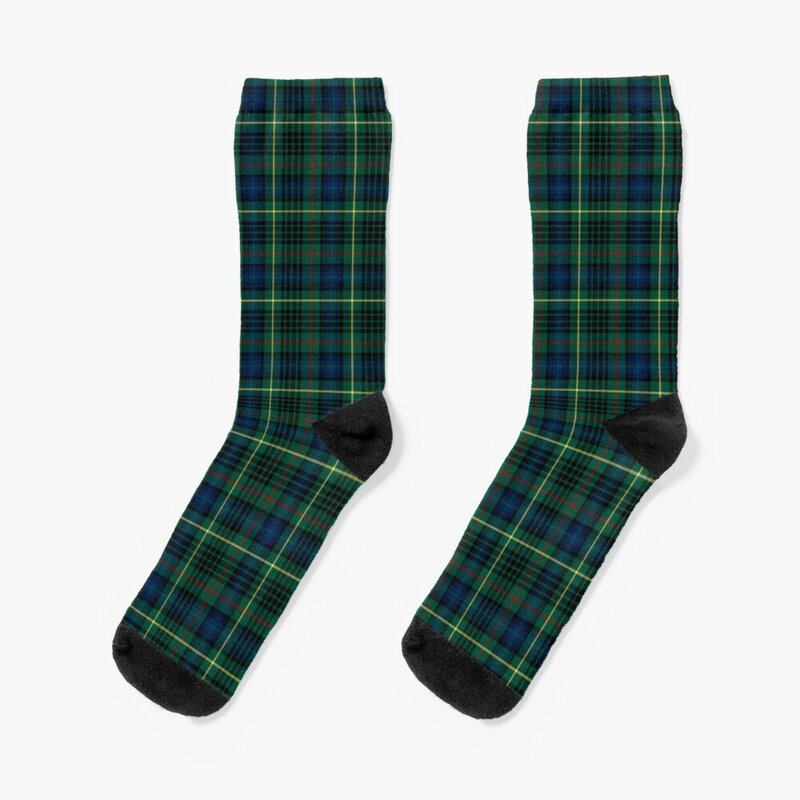 Chaussettes de chasse au tartan pour hommes et femmes, nouveautés de sport, cadeaux drôles courts, Clan Stewart