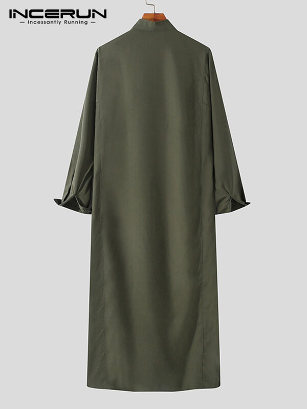 Fashion Muslim Clothing Thobe Jubba Mens Robe Long Sleeve Saudi Arab Thobe Kaftan Ropa Arabe Islamic Thobe Indian Dress Robe
