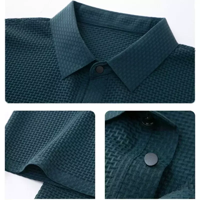 -VIP Link2 , Asian Sizes Golf shirt Summer New Men's Lop-up Hollow Short-sleeved Polo Shirt Ice Silk