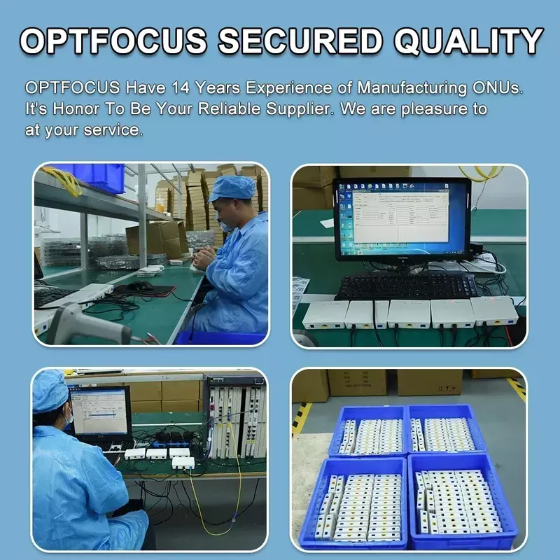 OPTFOCUS XPON ONU Apc Upc 정품 Roteador 1GE ONT, 모든 OLT 100% 감지와 호환 가능, 10 유닛, HG8310M, 무료 배송