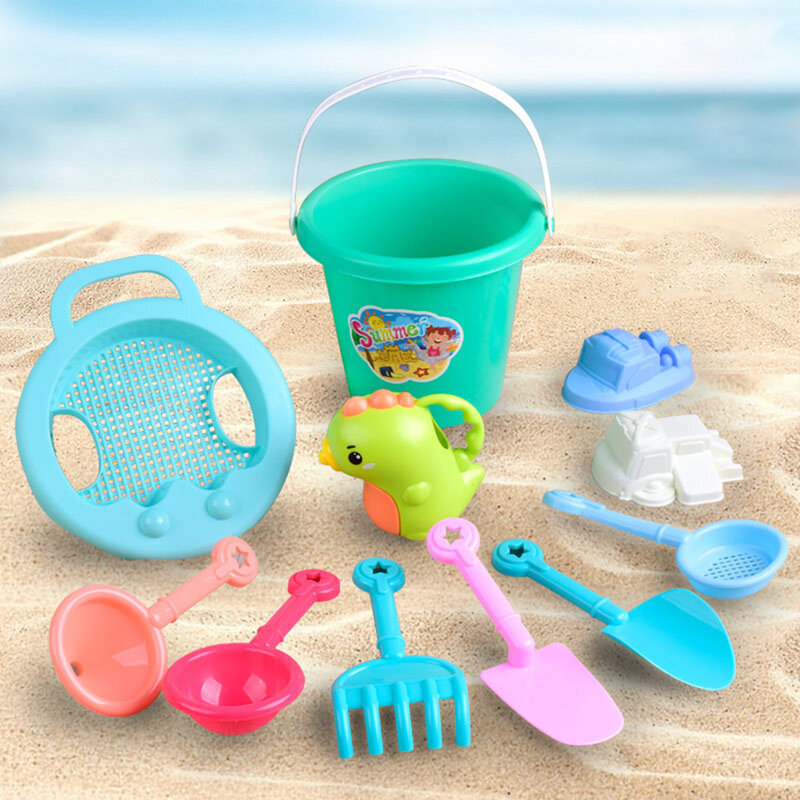Giocattoli creativi del secchio della spiaggia di estate per i giocattoli della spiaggia dei bambini per i bambini secchi della spiaggia pale gadget della sabbia strumenti del gioco dell'acqua