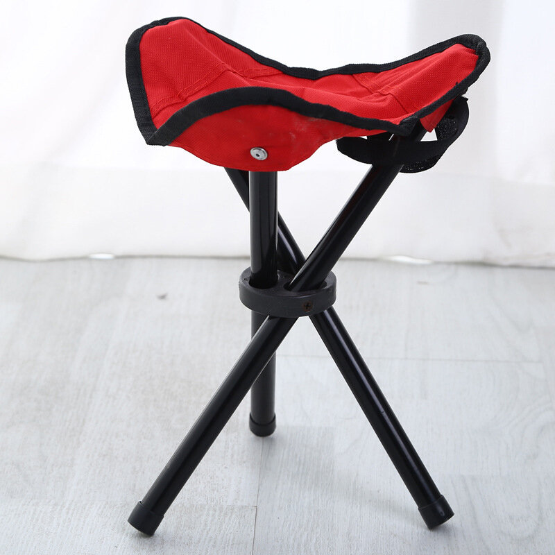 Cadeira dobrável portátil para lazer ao ar livre, fezes de três pernas, camping, viagens, piquenique, atividades, pesca, acessórios
