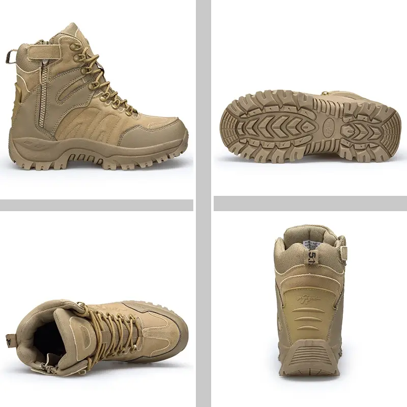 남성용 군사 전술 부츠, 전투 발목 부츠, 하이 퀄리티 사냥 트레킹 캠핑 신발, 남자 안전 신발