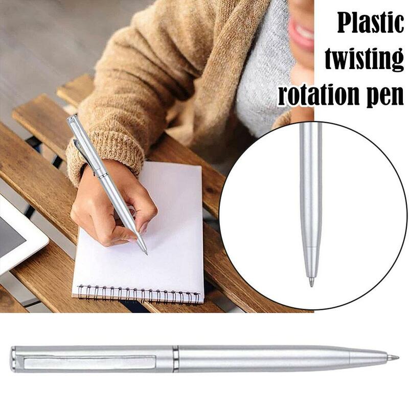 1 шт., высококачественная металлическая шариковая ручка из нержавеющей стали, канцелярские принадлежности для офиса и школы, подарочные ручки N4Q9