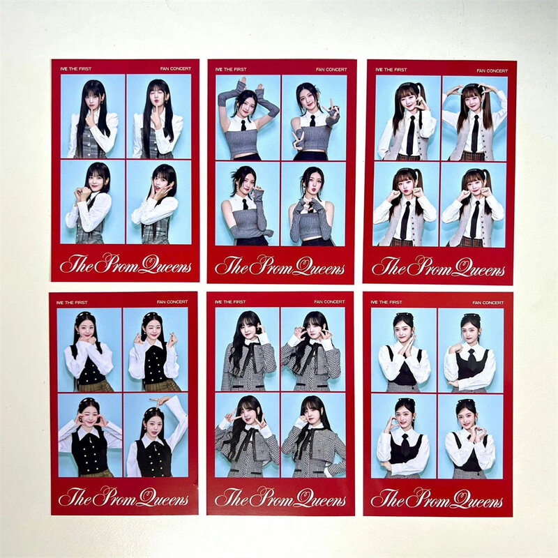 6ชิ้นที่คั่นหนังสือ kpop IVE LOMO Card รูปถ่าย Yujin gaeul leeseo Rei Liz wonyoung วัสดุ: กระดาษเคลือบ