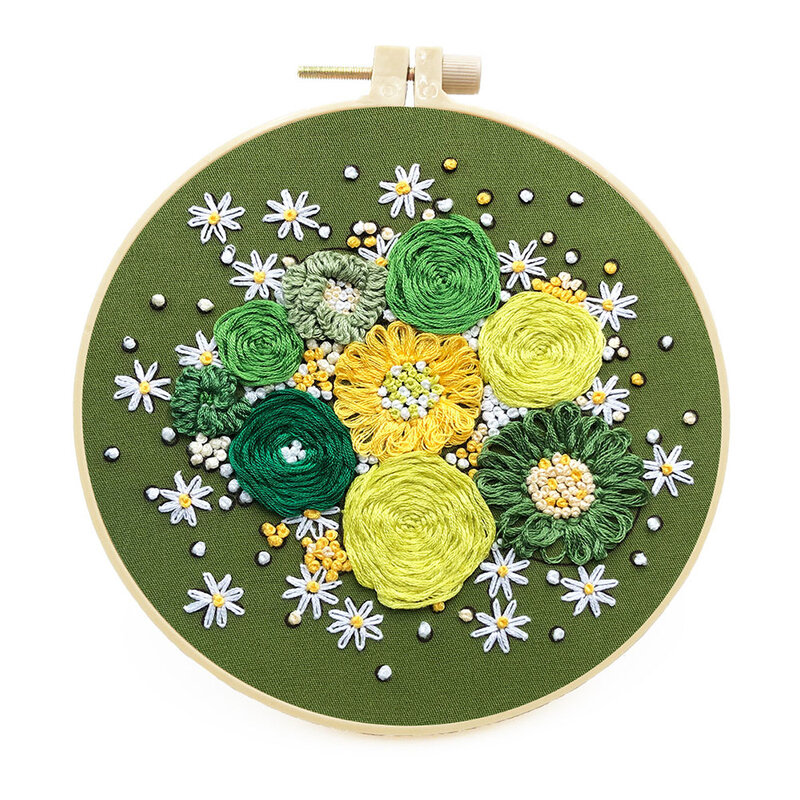 Dobry prezent bawełniana lniana tkanina tamborek kreatywny haft w kwiaty haft krzyżykowy Diy ręcznie robiona tkanina torba materiałowa