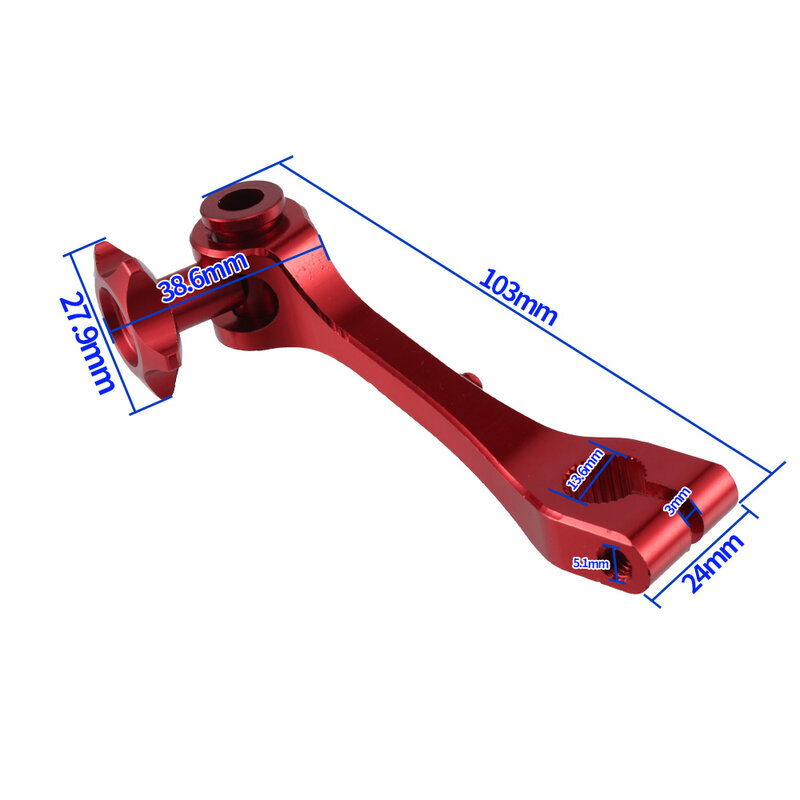 CNC motor lengan Rocker rem belakang dapat diatur tuas tekanan Pit kotoran sepeda motor ATV Universal bagian modifikasi Aksesori
