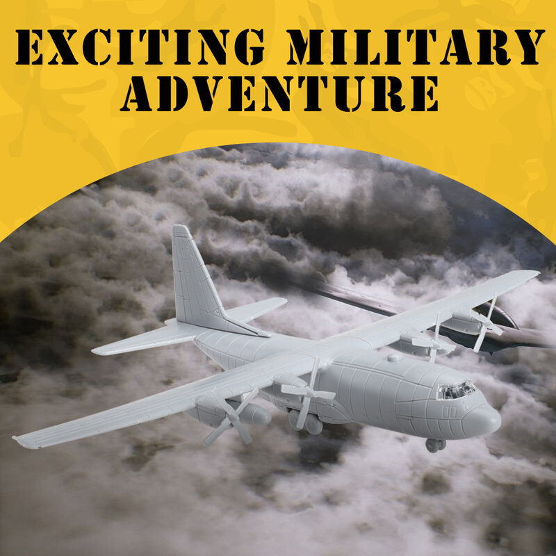Viikondo-US Lockheed Airplane Model Kit, Hercules Aircraft Warplane, Fácil Montagem, Diorama Militar, Presente De Brinquedo Do Exército para O Menino, 1:144