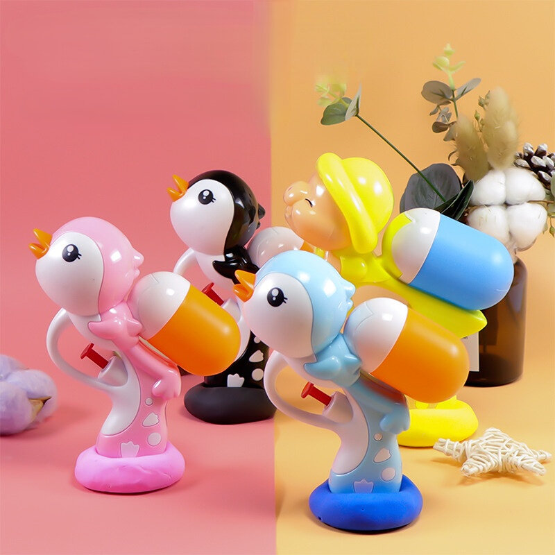 Pistol Air Penguin Baru Mainan Anak-anak Mainan Mandi Bayi Kolam Kaweri Mainan Lucu Mini Balita Musim Panas