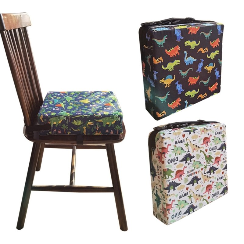 Assento infantil lavável com alça para cadeira de jantar almofada crescente almofada de alta densidade esponja antiderrapante