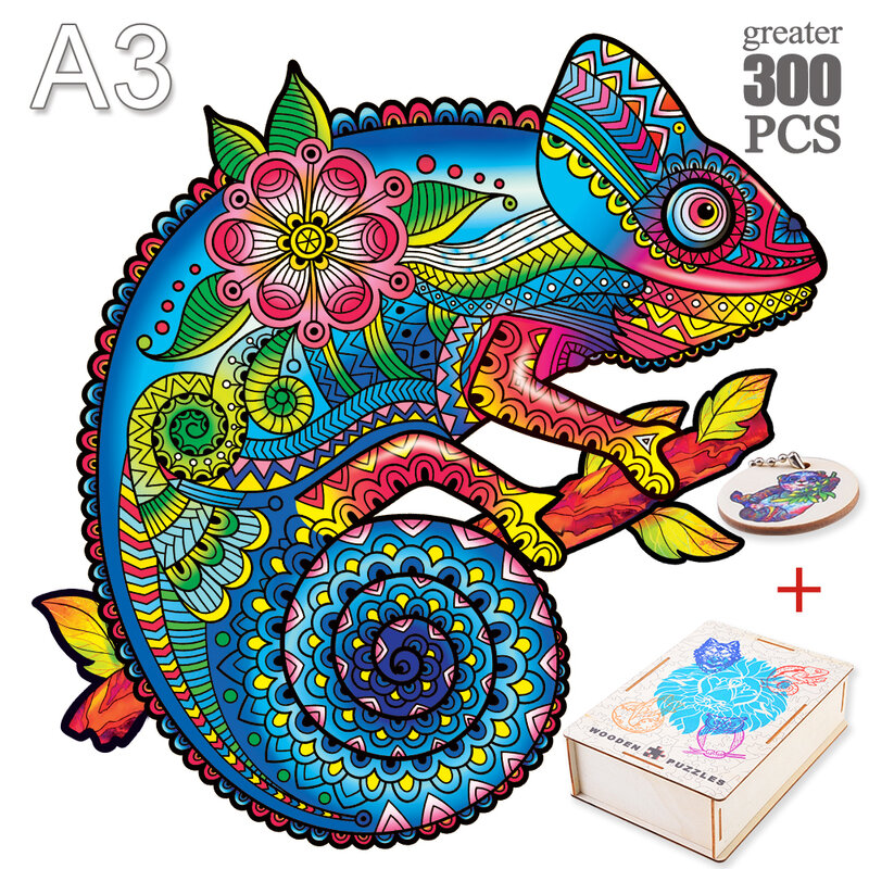 Colorful Wooden Puzzles Irregular Shape Animal Jigsaw Puzzles Hot Wooden Toy Gift For Adults Kids Interesting Board Set Toy